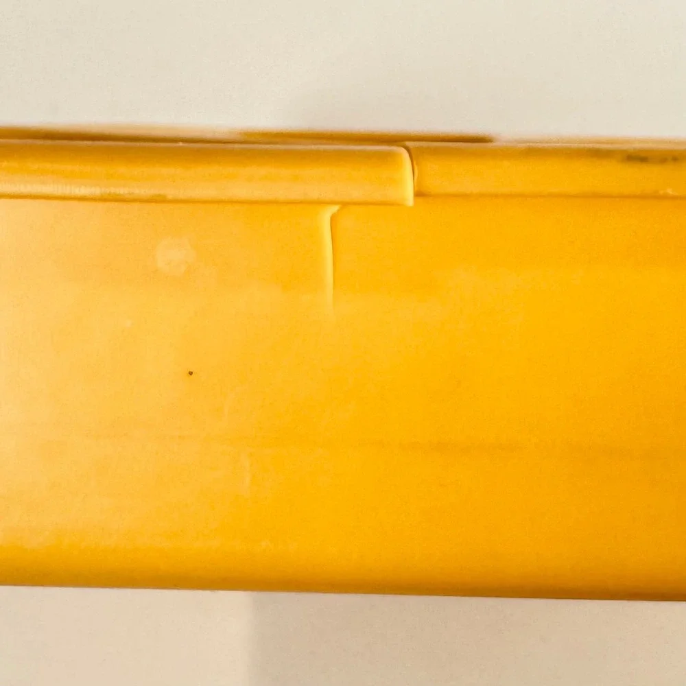 Vintage Rubbermaid Silverware Drawer Organizer Yellow Harvest Gold Plastic Tray